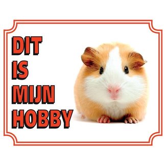 Stickerkoning Guinea pig guard sign - This is my hobby