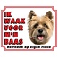 Stickerkoning Cairn Terrier Watch Sign - Ich passe auf meinen Chef auf Blonde