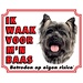 Stickerkoning Cairn Terrier Watch Sign - Vigilo a mi amo Grey
