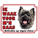 Stickerkoning Segno di guardia del Cairn Terrier - Sto facendo la guardia al mio padrone Grigio