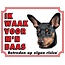 Stickerkoning Segno di guardia per pinscher in miniatura - I Watch for Black