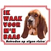 Stickerkoning Segno di guardia del Basset Hound - Sto vegliando sul mio padrone