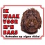 Stickerkoning Labradoodle Watch Sign - I am watching out for my boss Brown