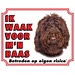 Stickerkoning Labradoodle Watch Sign - Ich passe auf meinen Chef auf Brown