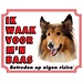 Stickerkoning Scottish Shepherd / Collie Watch Sign - Ich beobachte braun