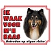 Stickerkoning Pastor Escocés / Collie Watch Sign - I Watch Negro