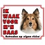 Stickerkoning Shetland Sheepdog Watch Sign - Busco a Brown