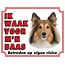 Stickerkoning Signe de surveillance du chien de berger Shetland - Je surveille le marron