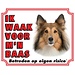 Stickerkoning Signe de surveillance du chien de berger Shetland - Je surveille le marron