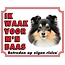 Stickerkoning Shetland Sheepdog Watch Sign - I'm Watching for Black