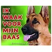 Stickerkoning German Shepherd Watch Sign - I am watching out for my boss