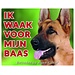 Stickerkoning German Shepherd Watch Sign - Ich passe auf meinen Chef auf