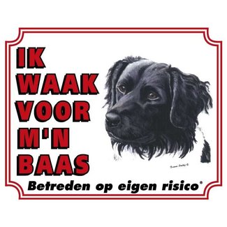 Stickerkoning Friese Stabij Waakbord - Ik waak voor mijn baas