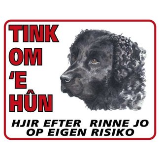 Stickerkoning Wetterhoun Waakbord - Tink om u Hun