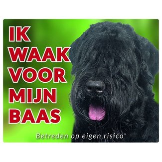 Stickerkoning Bouvier Watch sign - I am watching out for my boss