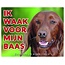 Stickerkoning Irish Setter Watch Sign - Ich passe auf mein Herrchen auf