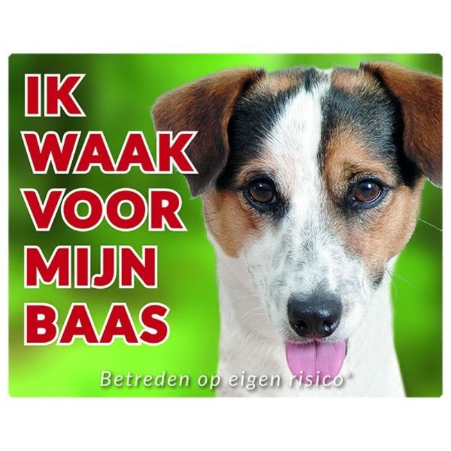 Jack Russell Terrier Waakbord - Ik waak voor Gladhaar