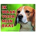 Stickerkoning Beagle Watch Sign - Vigilo a mi jefe