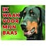 Stickerkoning Doberman Watch Sign - Ich passe auf meinen Chef auf