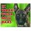 Stickerkoning Malinois Guard Schild - Ich passe auf meinen Chef auf