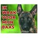 Stickerkoning Malinois Guard Schild - Ich passe auf meinen Chef auf