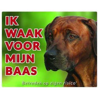 Stickerkoning Rhodesian Ridgeback Watch Sign - I am watching out for my