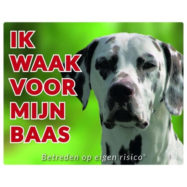 Dalmatier Waakbord - Ik waak voor mijn baas