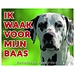 Stickerkoning Dalmatier Waakbord - Ik waak voor mijn baas