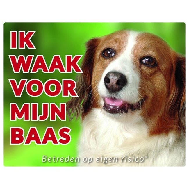 Kooikerhondje Waakbord - Ik waak voor mijn baas