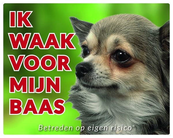 Chihuahua Waakbord - Ik waak voor mijn Langhaar