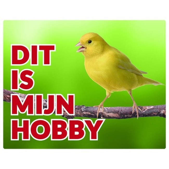 Canary Watch Sign - This is my hobby Yellow