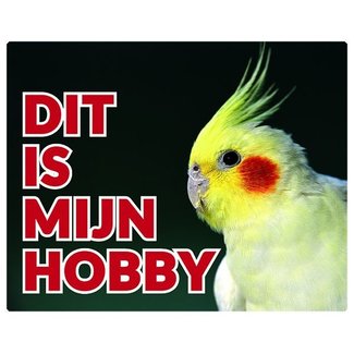 Stickerkoning Falcon Parakeet Watch Sign - Das ist mein Hobby Gelb