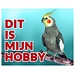 Stickerkoning Falcon Parakeet Watch Sign - This is my hobby Grey