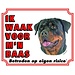 Stickerkoning Rottweiler Watch Sign - Ich passe auf meinen Chef auf