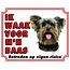 Stickerkoning Yorkshire Terrier Watch Sign - Je veille sur mon patron