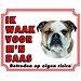Stickerkoning English Bulldog Watch Sign - I am watching out for my boss