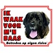 Stickerkoning Leonberger Waakbord - Ik waak voor mijn baas
