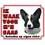 Stickerkoning Welsh Corgi Brindle Watch Sign - Ich bin auf der Hut vor