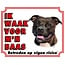 Stickerkoning Signe de surveillance Pit Bull - Je veille sur mon patron