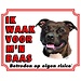 Stickerkoning Signe de surveillance Pit Bull - Je veille sur mon patron