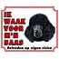 Stickerkoning Poodle Watch Sign - Vigilo a mi jefe Negro