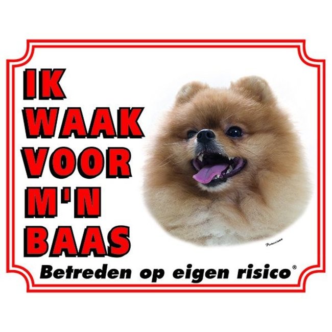 Stickerkoning Pomerania Watch Sign - Vigilo a mi jefe