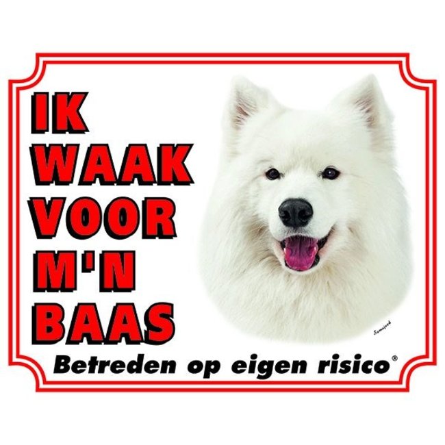 Stickerkoning Samoyed Guard Plate - I am watching out for my boss