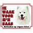 Stickerkoning Samoyed Guard Plate - Ich passe auf meinen Chef auf