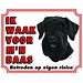 Stickerkoning Schnauzer Waakbord - Ik waak voor mijn baas Zwart