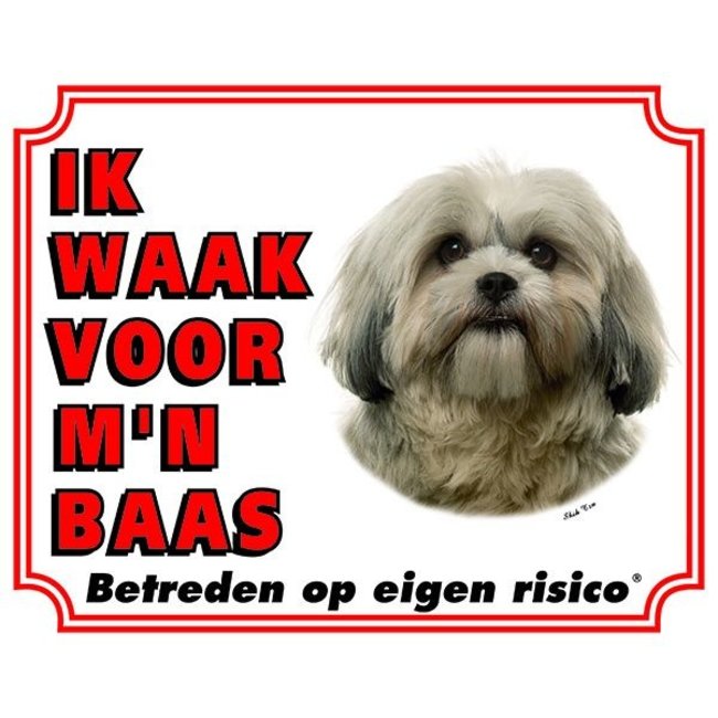 Shih Tzu Waakbord - Ik waak voor mijn baas