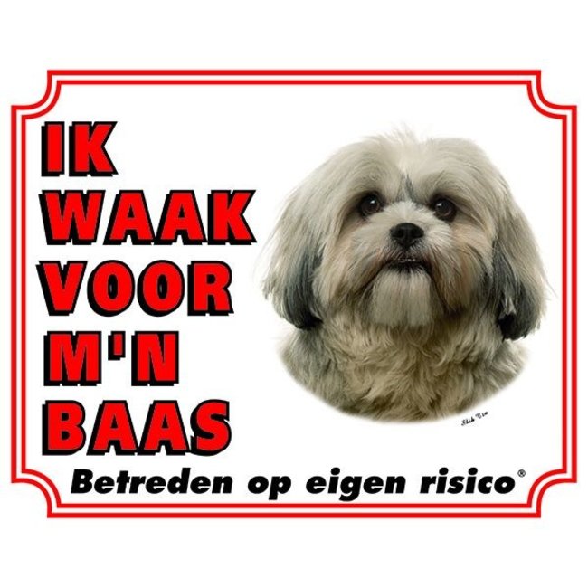 Stickerkoning Shih Tzu Watch Sign - I am watching out for my master