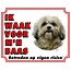 Stickerkoning Shih Tzu Watch Sign - I am watching out for my master