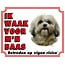 Stickerkoning Shih Tzu Watch Sign - Vigilo a mi amo