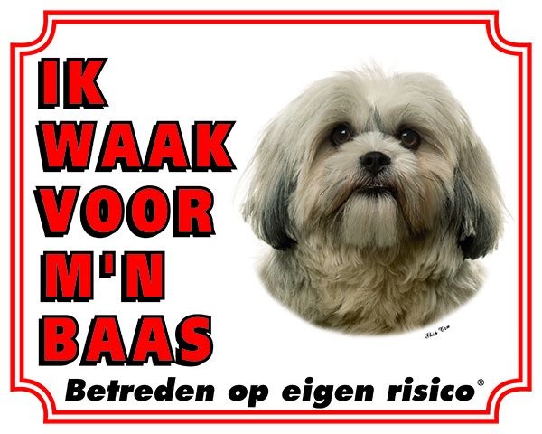 Shih Tzu Waakbord - Ik waak voor mijn baas